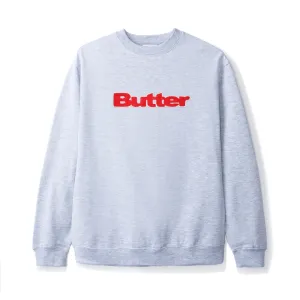 Butter Goods Chenille Logo Crewneck Ash Grey