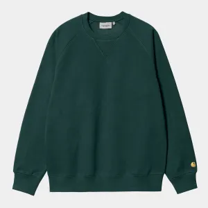 Carhartt WIP - Chase Crewneck Sweatshirt - Botanic / Gold