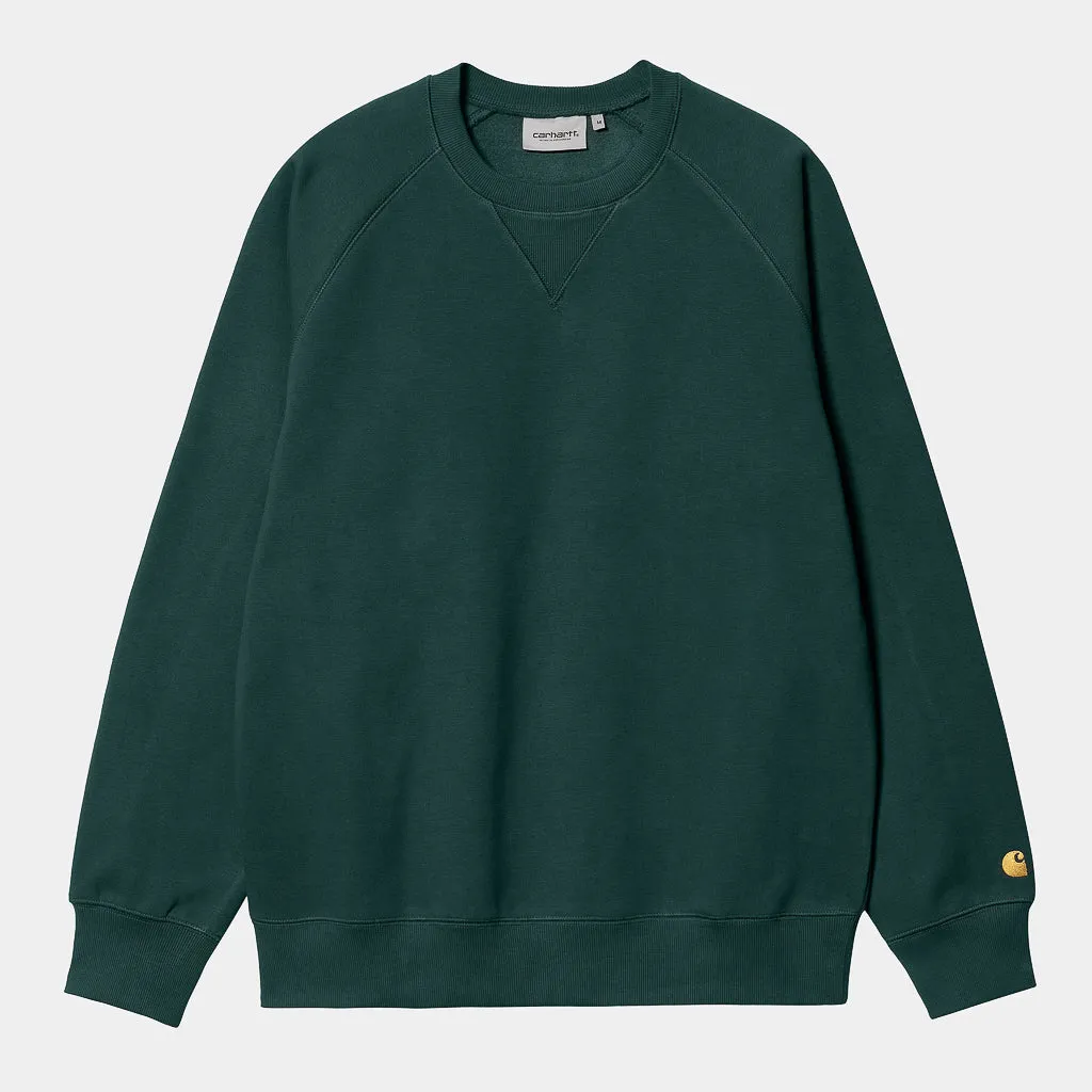 Carhartt WIP - Chase Crewneck Sweatshirt - Botanic / Gold