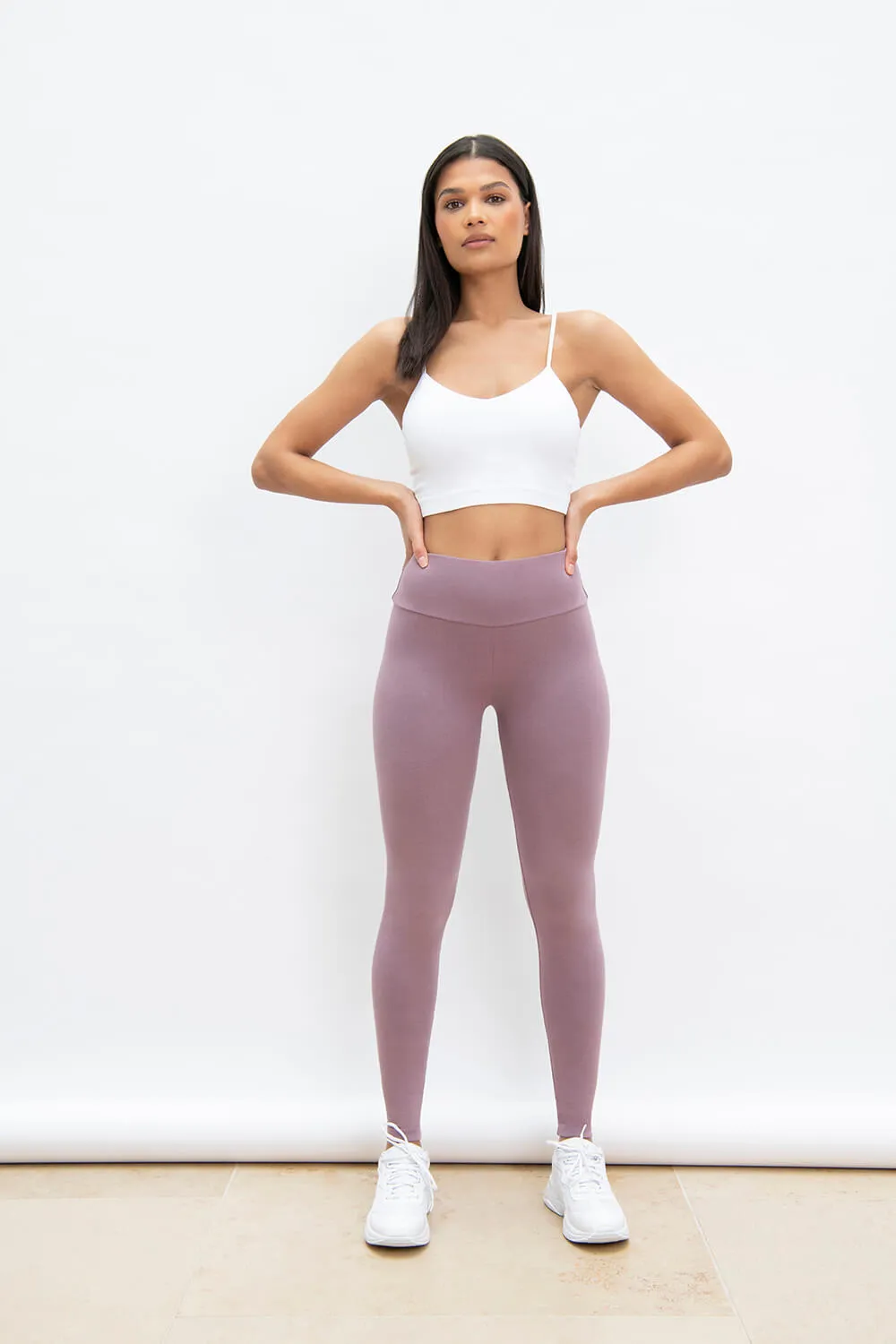 Everyday High Waisted Leggings - Elderberry Purple