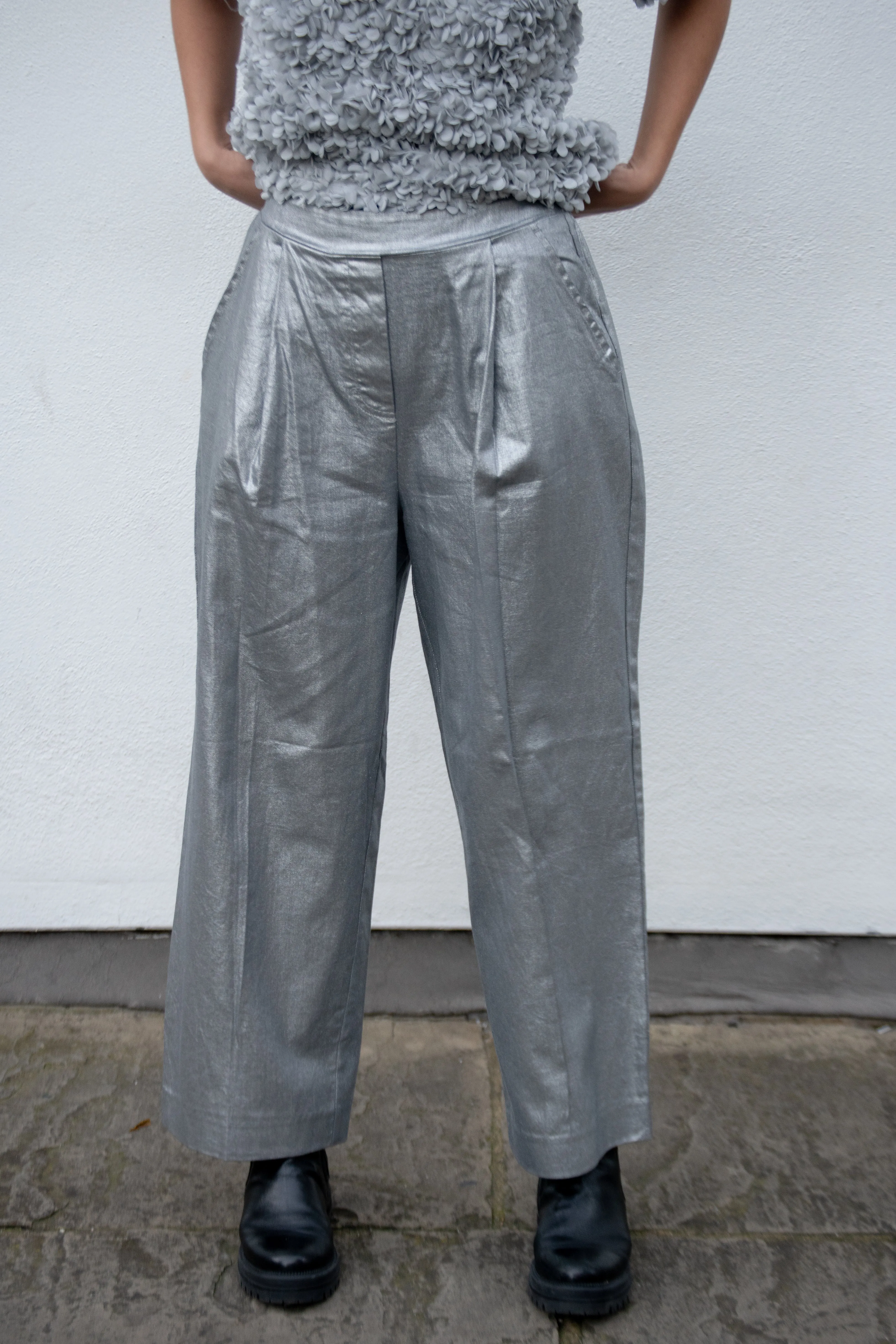 ICHI Jovie Silver Pants