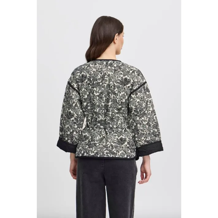 IRFLEUR Floral Jacket Black/White