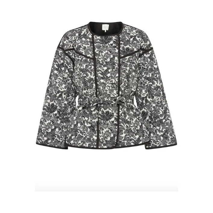 IRFLEUR Floral Jacket Black/White