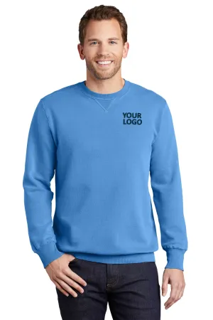 Port & Company Pigment Dyed Customized Sweatshirts, Blue Moon