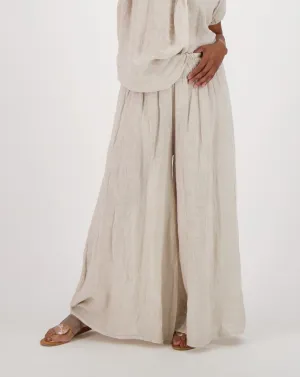 Relaxed Linen Wide Leg Pant