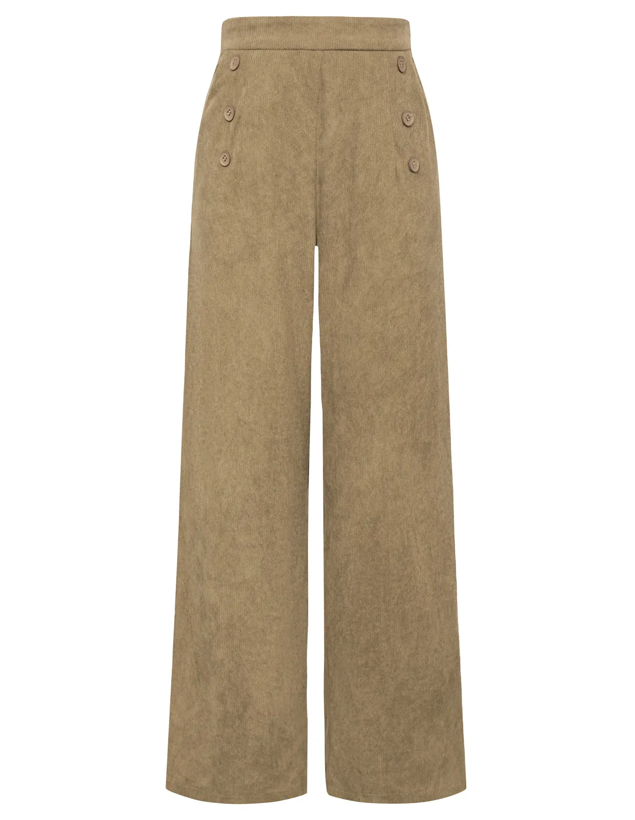 Seckill Offer⌛Corduroy Pants Elastic High Waist Wide-Leg Pants