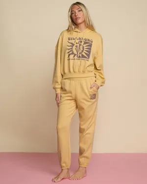 With Love From The Sun Fleece Pant - Pale Yellow